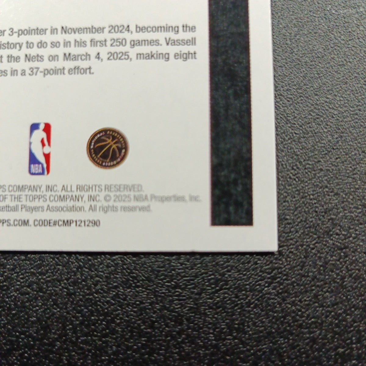2025-26 Topps Basketball Card Devin Vassell Silver Foil 45th Anniversary