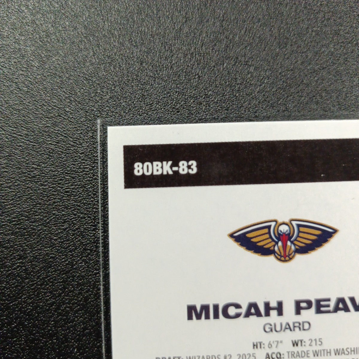 2025-26 Topps Basketball Card Micah Peavy Silver Foil 45th Anniversary Case Hit