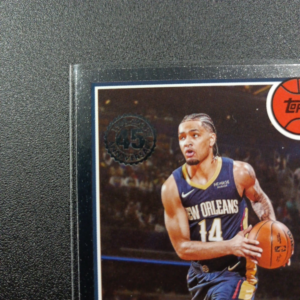 2025-26 Topps Basketball Card Micah Peavy Silver Foil 45th Anniversary Case Hit