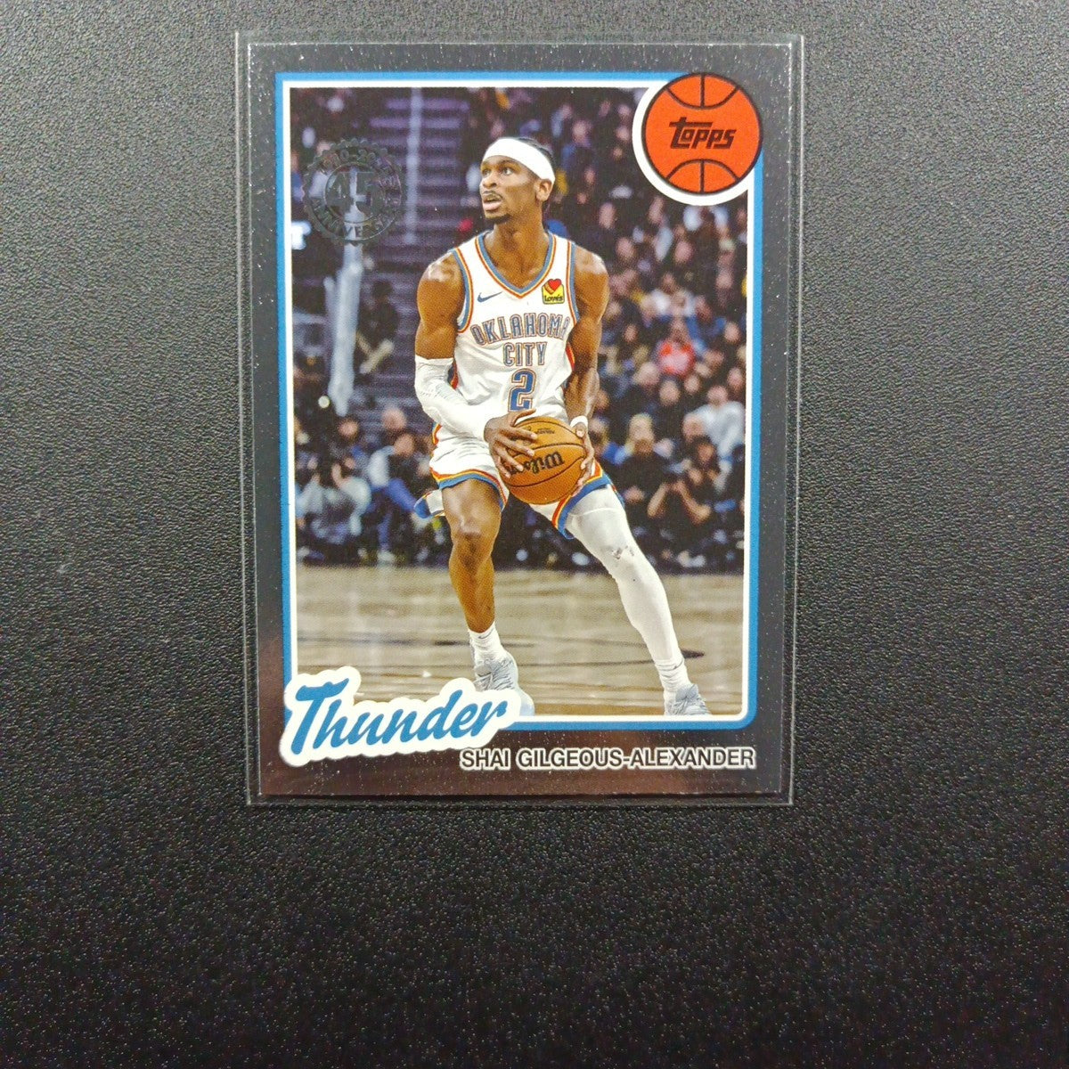 2025-26 Topps Basketball Card Shai Gilgeous Silver Foil 45th Anniversary