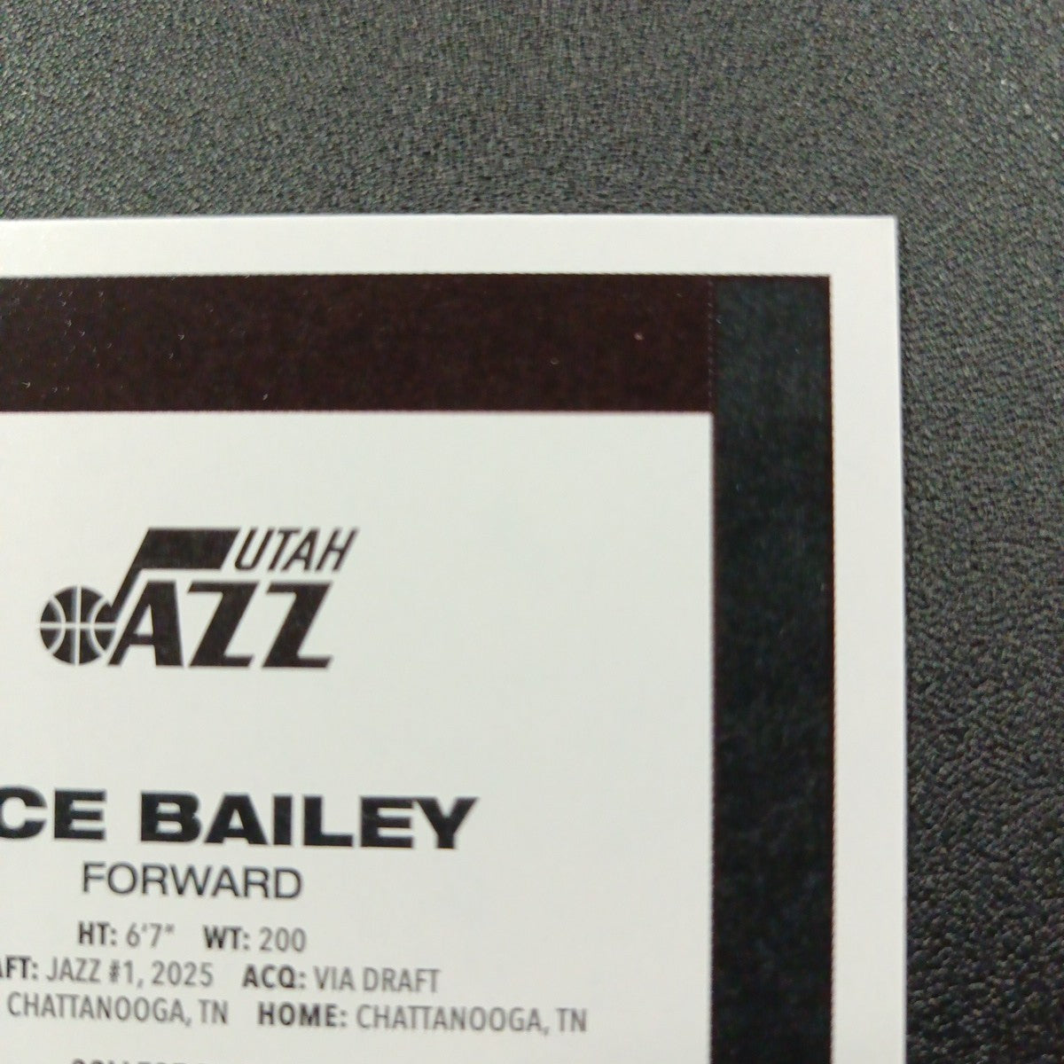 2025-26 Topps Basketball Card Ace Bailey Silver Foil 45th Anniversary