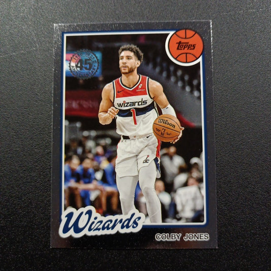 2025-26 Topps Basketball Card Colby Jones Silver Foil 45th Anniversary