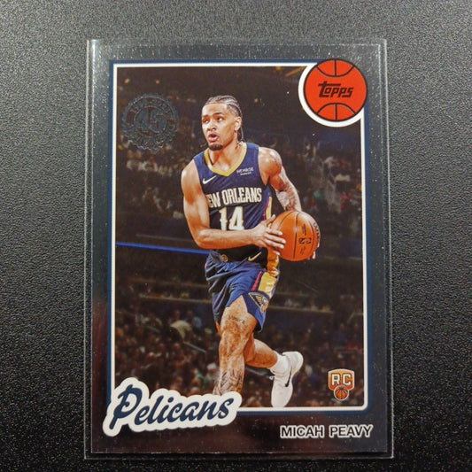 2025-26 Topps Basketball Card Micah Peavy Silver Foil 45th Anniversary Case Hit