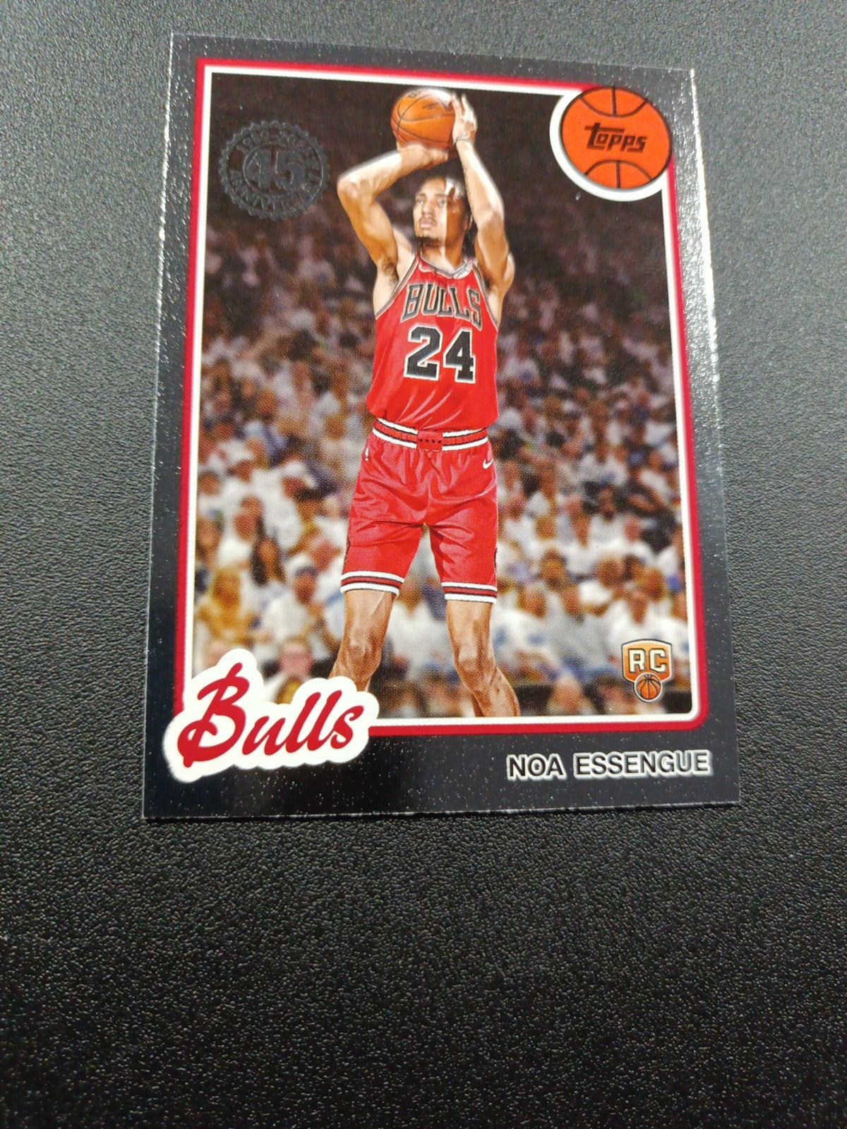 2025-26 Topps Basketball Card Noa Essengue Silver Foil 45th Anniversary