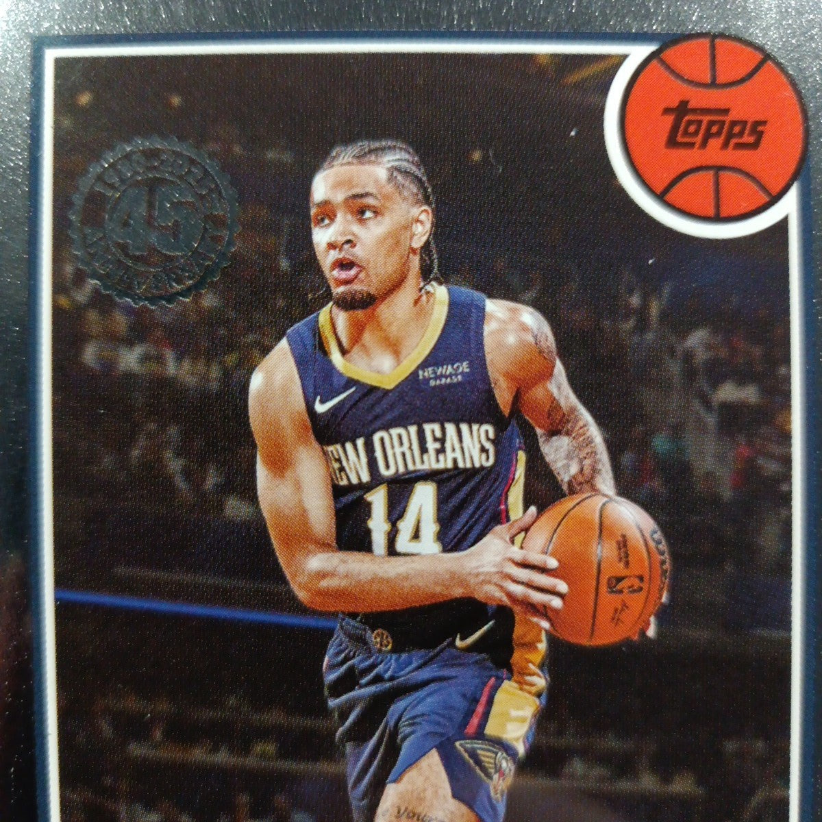2025-26 Topps Basketball Card Micah Peavy Silver Foil 45th Anniversary Case Hit