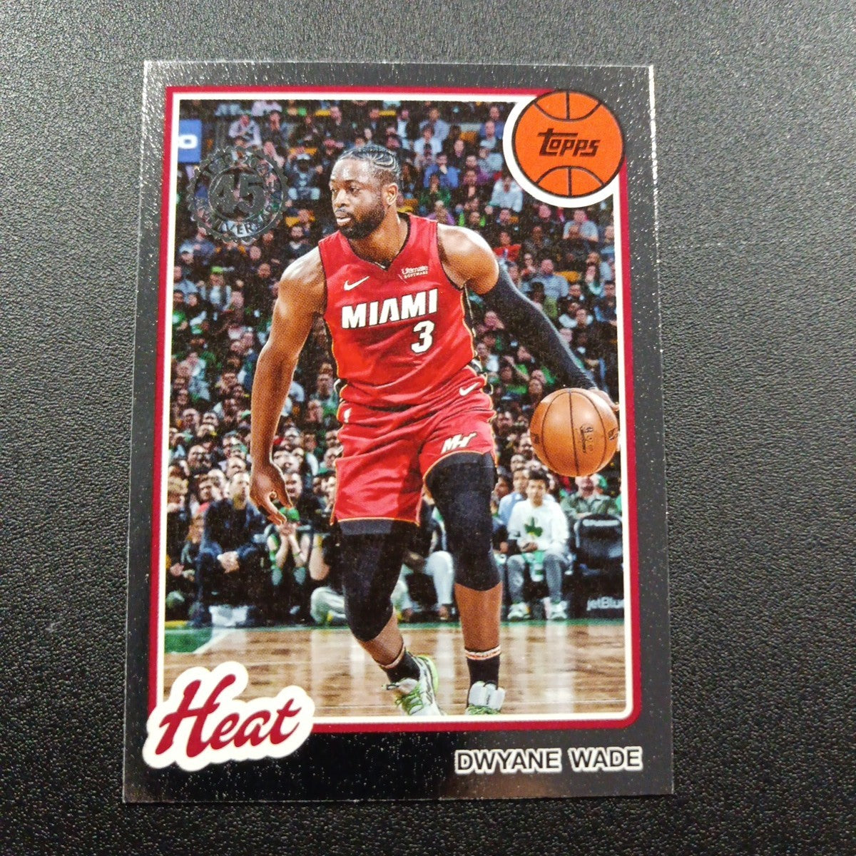 2025-26 Topps Basketball Card Dwyane Wade Silver Foil 45th Anniversary