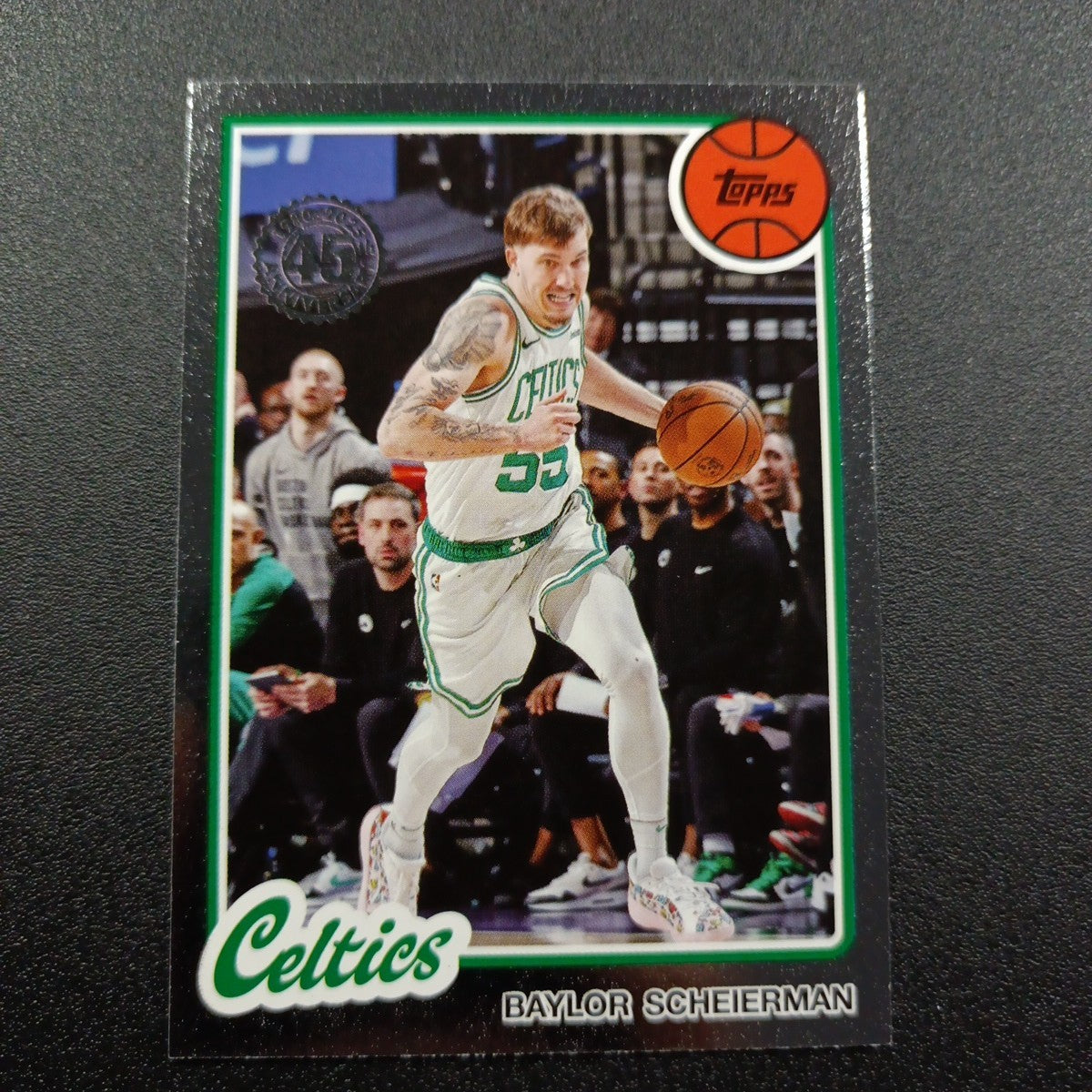 2025-26 Topps Basketball Card Baylor Sheierman Silver Foil 45th Anniversary