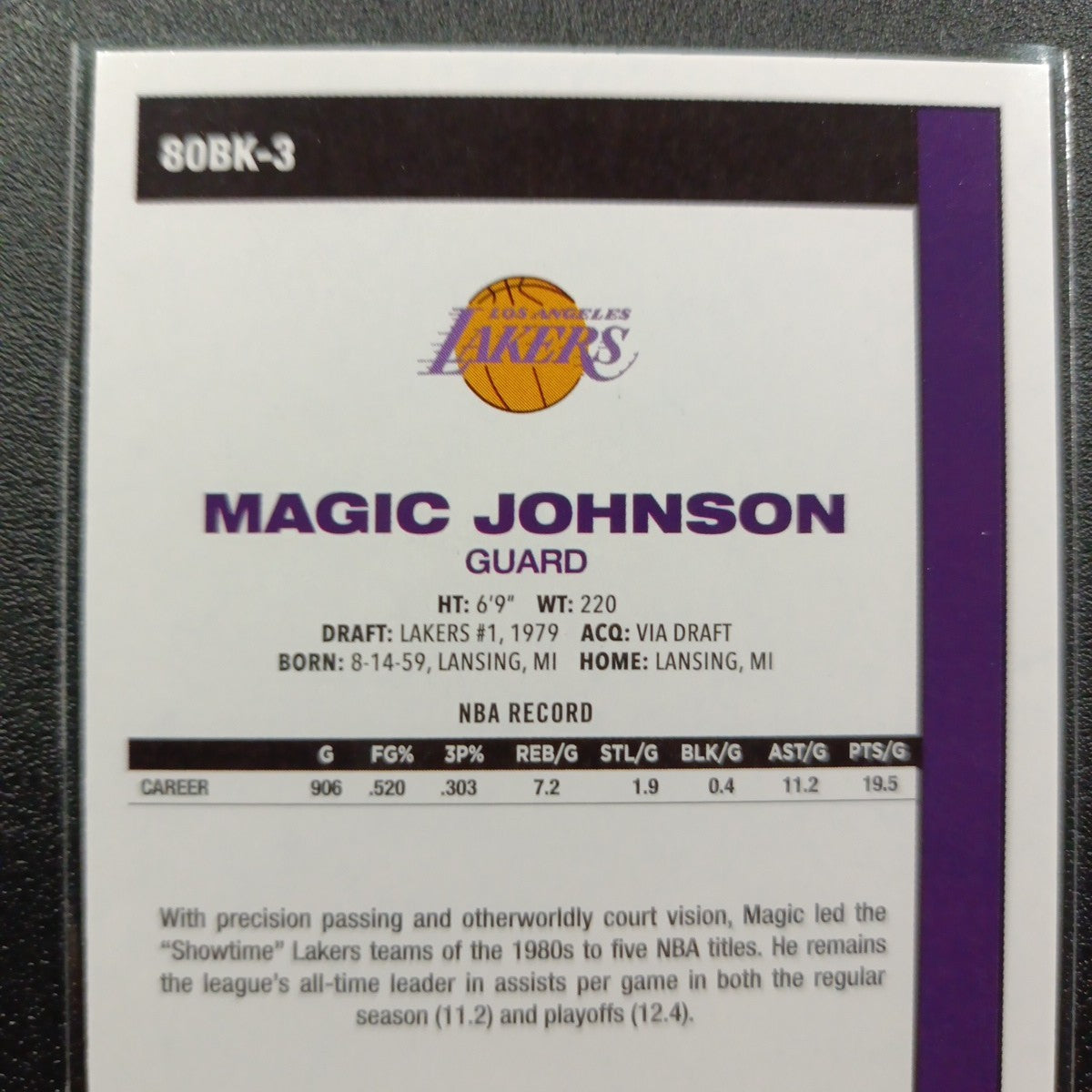 2025-26 Topps Basketball Card Magic Johnson Silver Foil 45th Anniversary