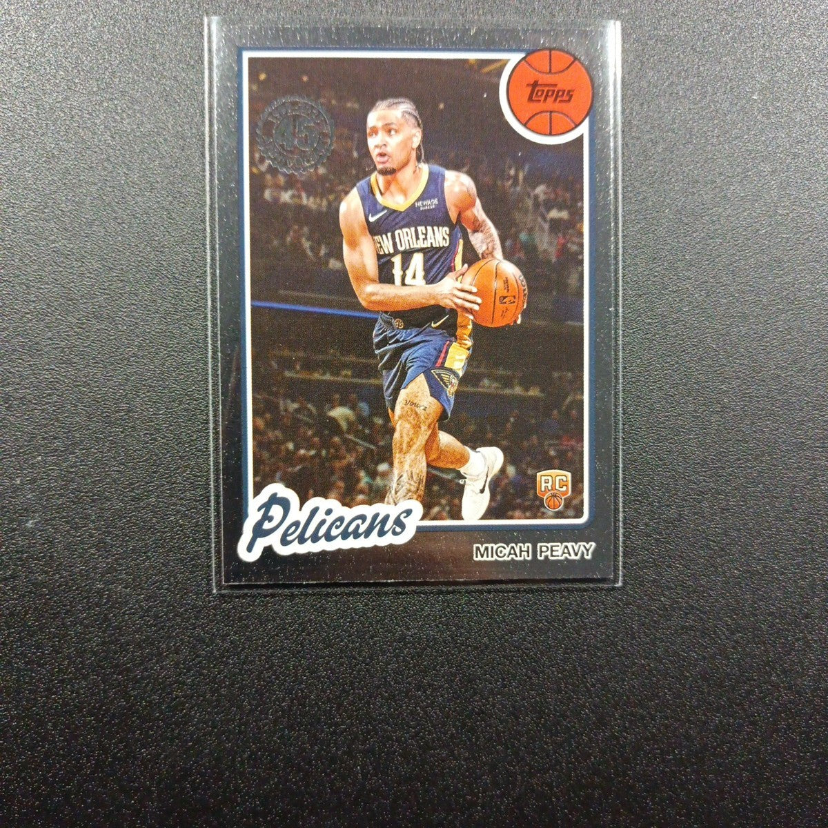 2025-26 Topps Basketball Card Micah Peavy Silver Foil 45th Anniversary Case Hit