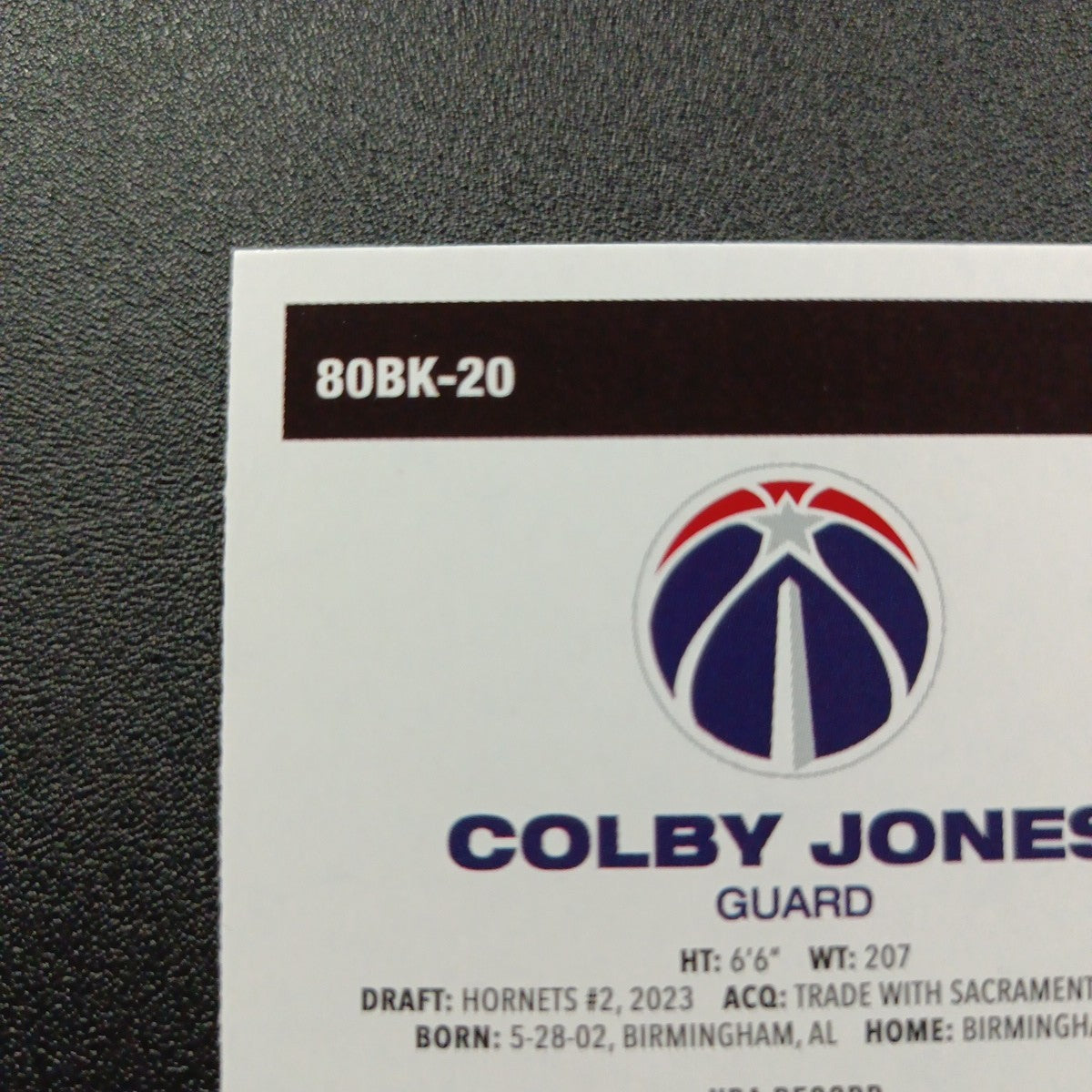 2025-26 Topps Basketball Card Colby Jones Silver Foil 45th Anniversary