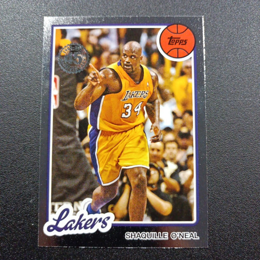 2025-26 Topps Basketball Card Shaquille O'Neal Silver Foil 45th Anniversary