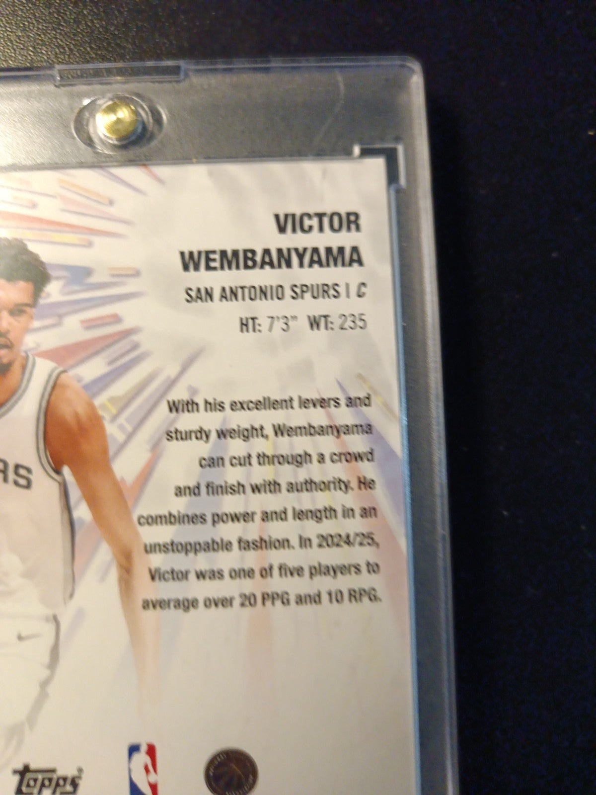2025-26 Topps Basketball Victor Wembanyama Power Players Silver Foil Case Hit