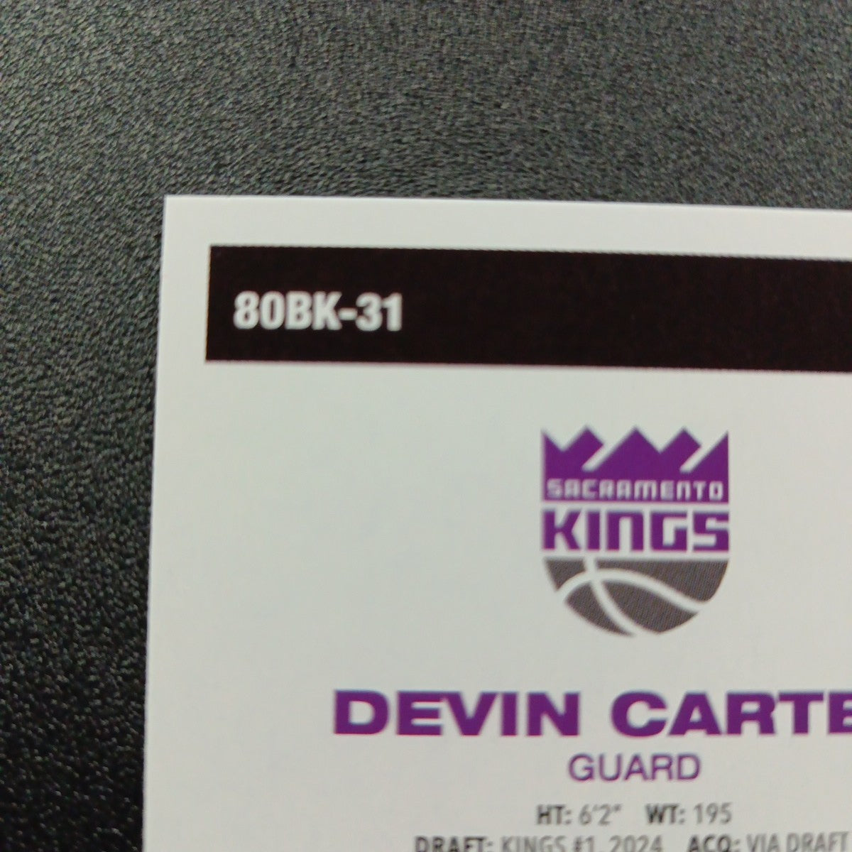 2025-26 Topps Basketball Card Devin Carter Silver Foil 45th Anniversary