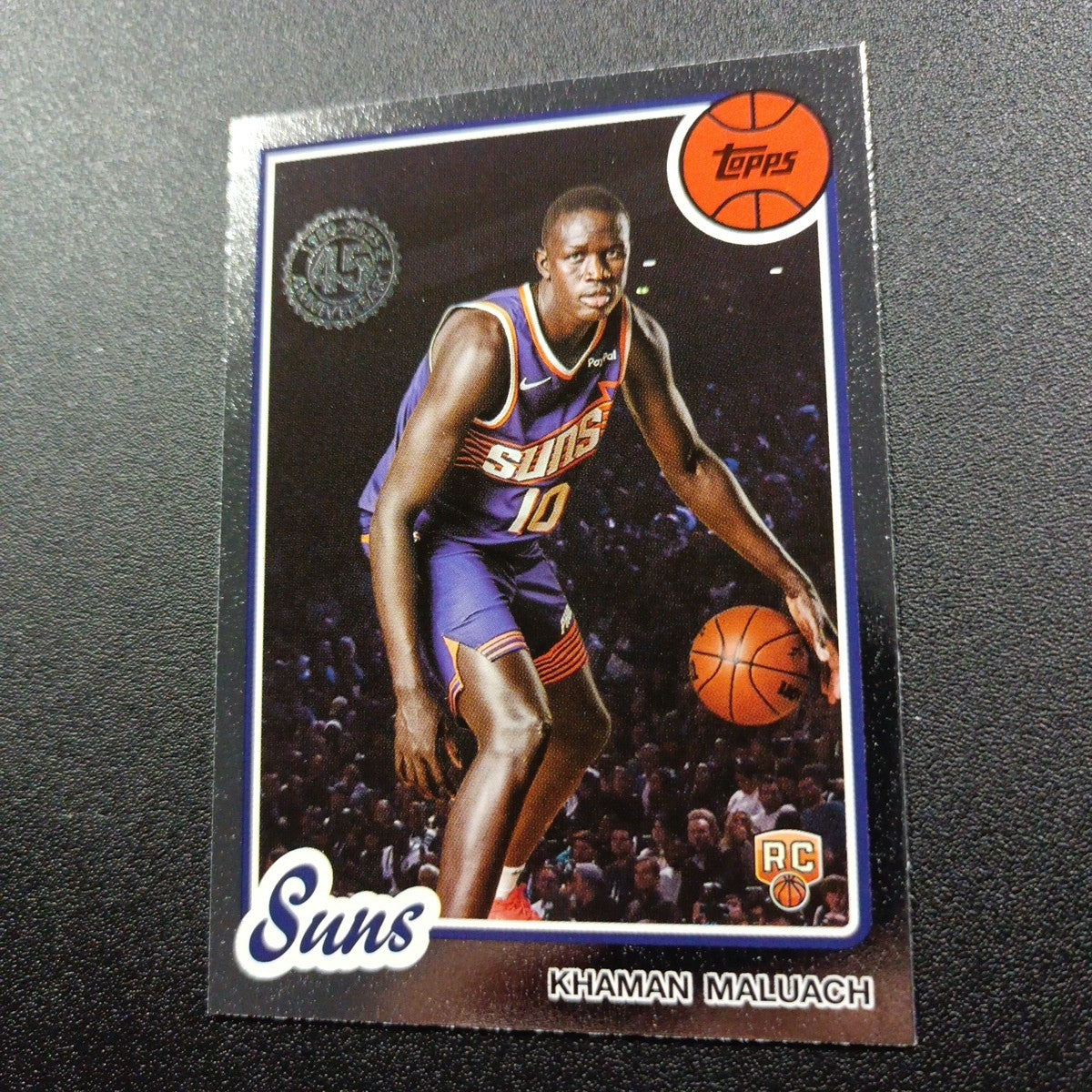 2025-26 Topps Basketball Card Khaman Maluach Silver Foil 45th Anniversary