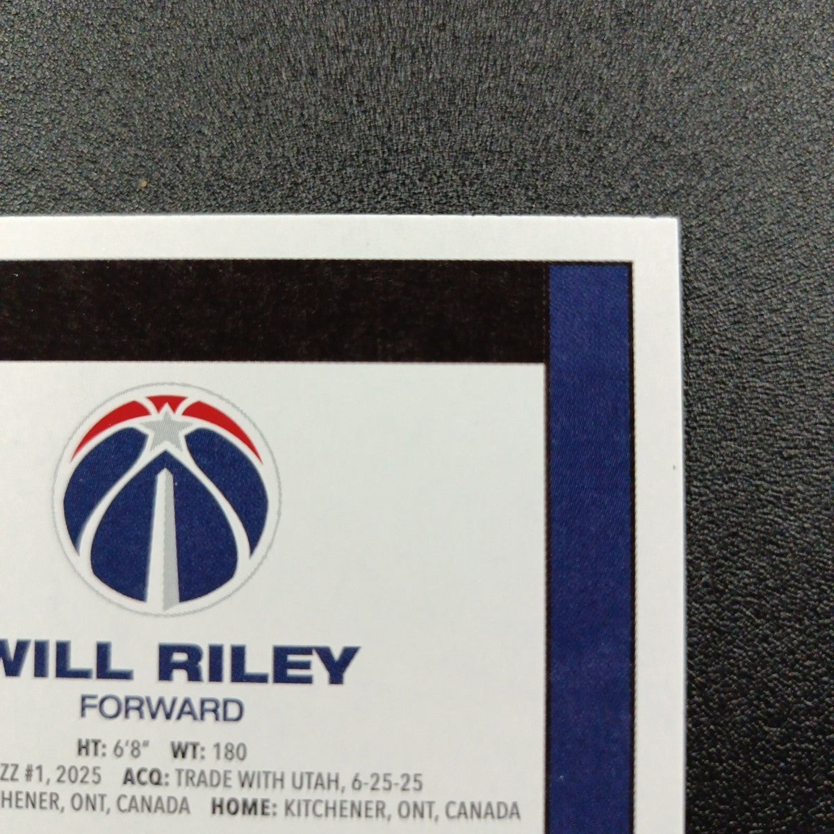 2025-26 Topps Basketball Card Will Riley Silver Foil 45th Anniversary
