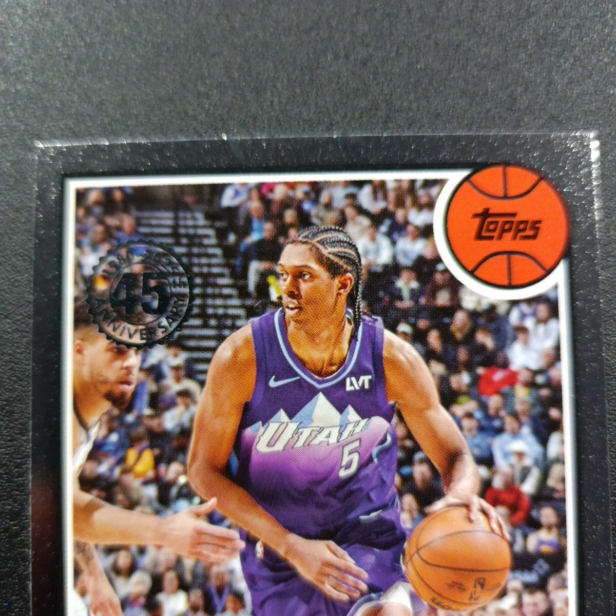 2025-26 Topps Basketball Card Cody Williams Silver Foil 45th Anniversary