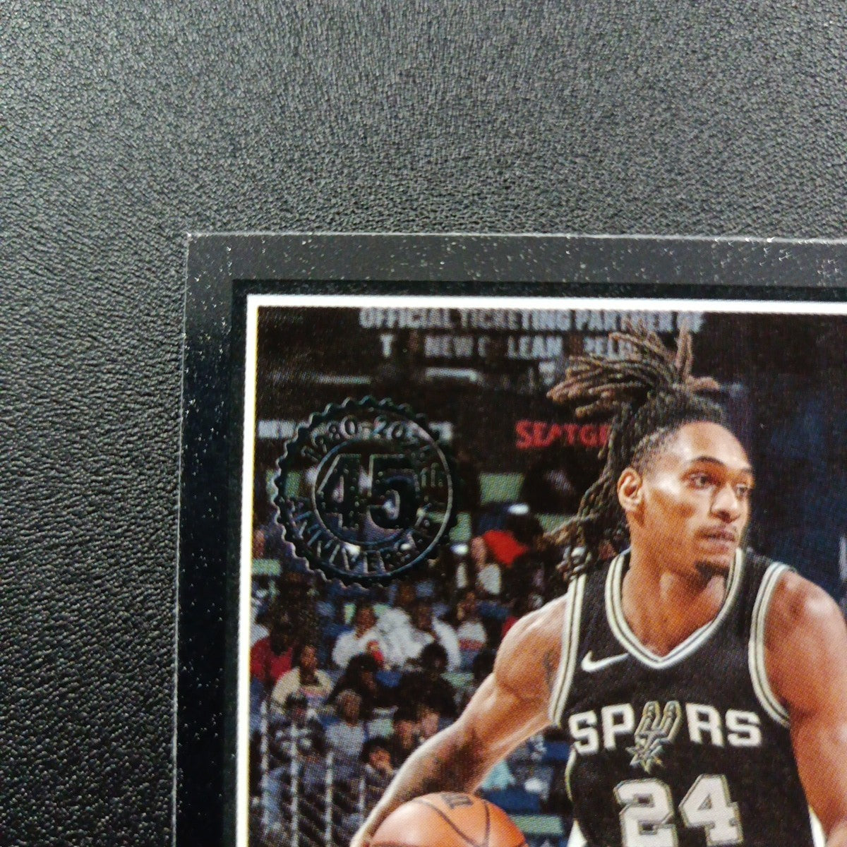 2025-26 Topps Basketball Card Devin Vassell Silver Foil 45th Anniversary