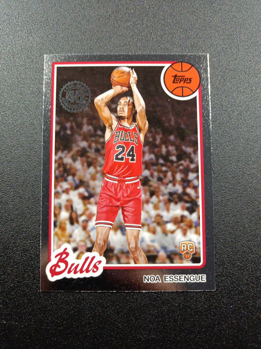 2025-26 Topps Basketball Card Noa Essengue Silver Foil 45th Anniversary