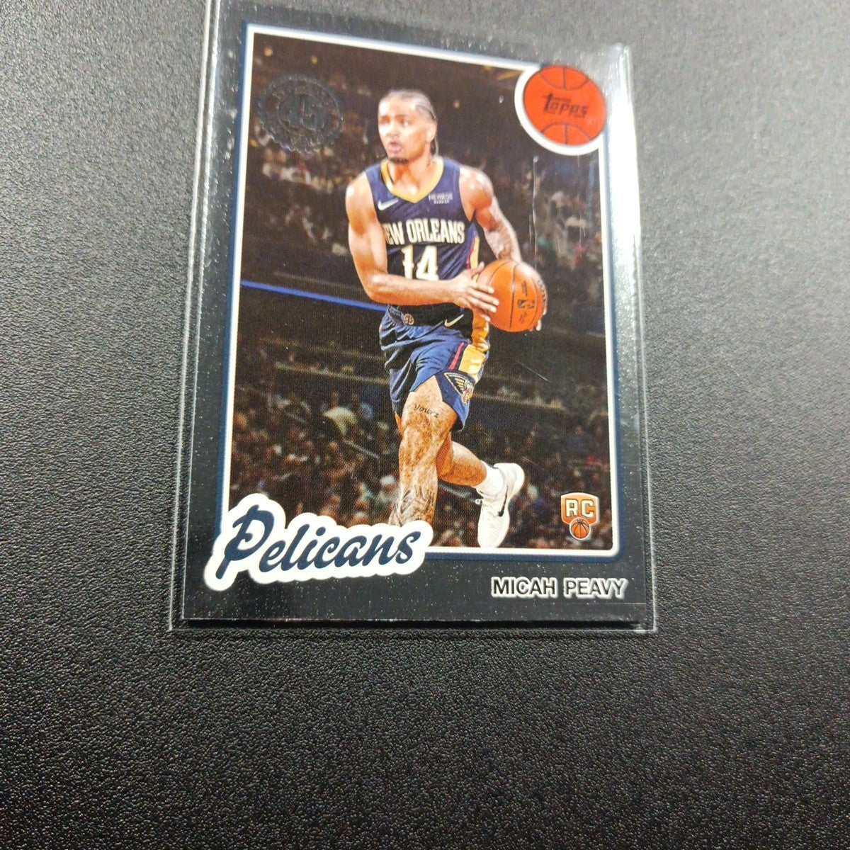 2025-26 Topps Basketball Card Micah Peavy Silver Foil 45th Anniversary Case Hit