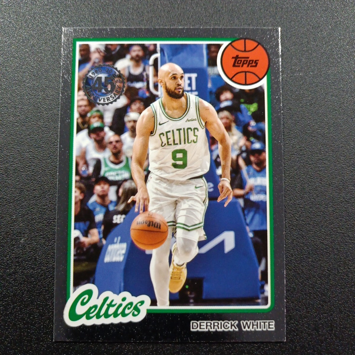 2025-26 Topps Basketball Card Derrick White Silver Foil 45th Anniversary