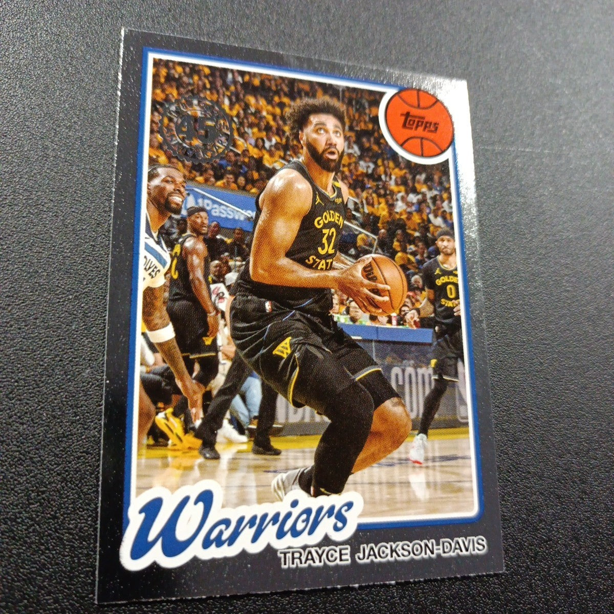 2025-26 Topps Basketball Card Trayce Jackson-Davis Silver Foil 45th Anniversary