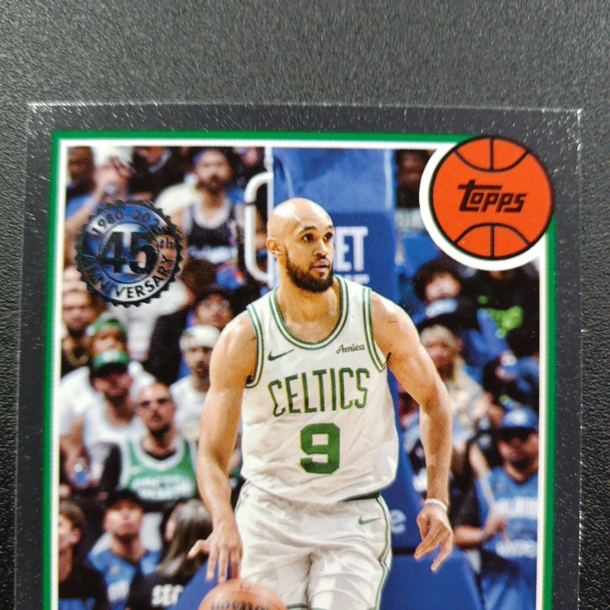 2025-26 Topps Basketball Card Derrick White Silver Foil 45th Anniversary